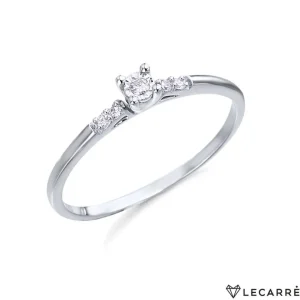 Compromiso^Joyería Suiza Anillo de Lecarré en oro blanco y brillantes