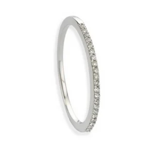 Compromiso^Joyería Suiza Anillo de oro blanco y cinta de brillantes