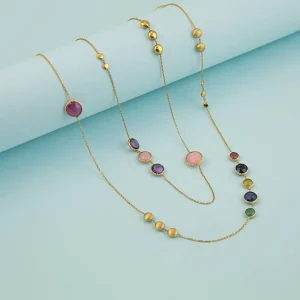 Collares Y Colgantes^Joyería Suiza Collar largo con piedras de colores