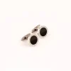 Complementos^Joyería Suiza Gemelos oro blanco con ónix y brillantes