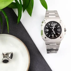 Complementos^Joyería Suiza Gemelos oro blanco con ónix y brillantes