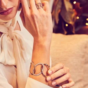 Pulseras^Joyería Suiza Pendientes de aro en oro rosa y brillantes 1PE0031595