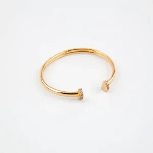 Pulseras^Joyería Suiza Pulsera de aro ri虂gido de oro rosa y brillantes PB-199R
