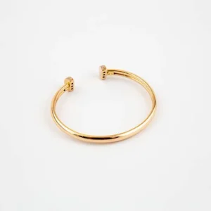 Pulseras^Joyería Suiza Pulsera de aro ri虂gido de oro rosa y brillantes PB-199R