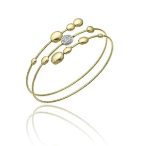 Pulseras^Joyería Suiza Pulsera de Chimento de la colección Armillas Acqua realizada en oro blanco y oro amarillo con brillantes