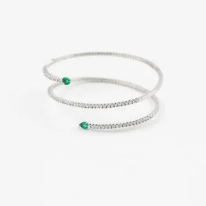 Pulseras^Joyería Suiza Pulsera de esmeraldas y brillantes