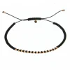 Pulseras^Joyería Suiza Pulsera de Jaibor con cordón negro y bolitas de oro rosa