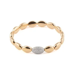 Pulseras^Joyería Suiza Pulsera elastica de oro y brillantes