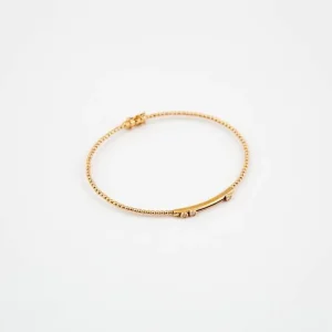 Pulseras^Joyería Suiza Pulsera ri虂gida de oro rosa con brillantes