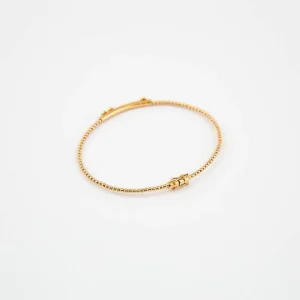 Pulseras^Joyería Suiza Pulsera ri虂gida de oro rosa con brillantes